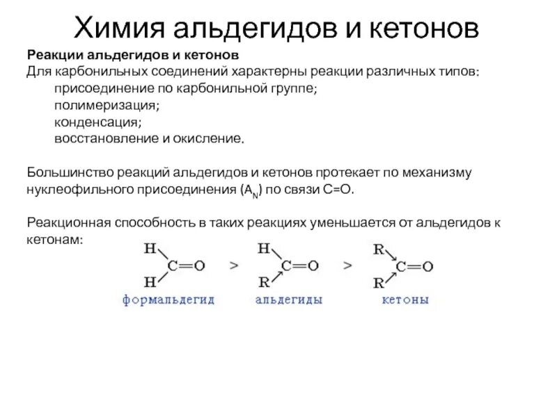 Альдегиды реагенты