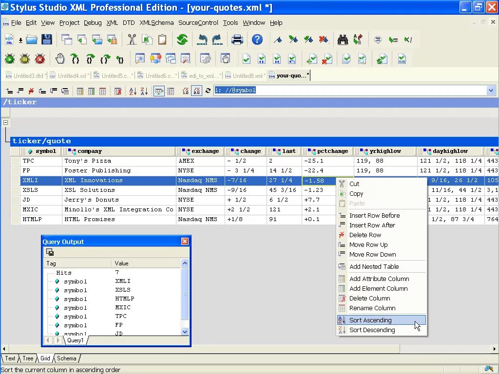 Xml source. Xml editor. stylus studio. студия xml. xml таблица.