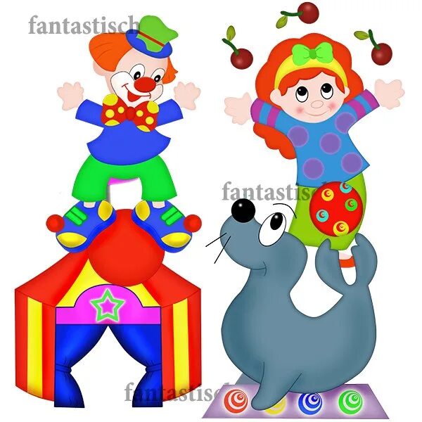 A clown works at a circus