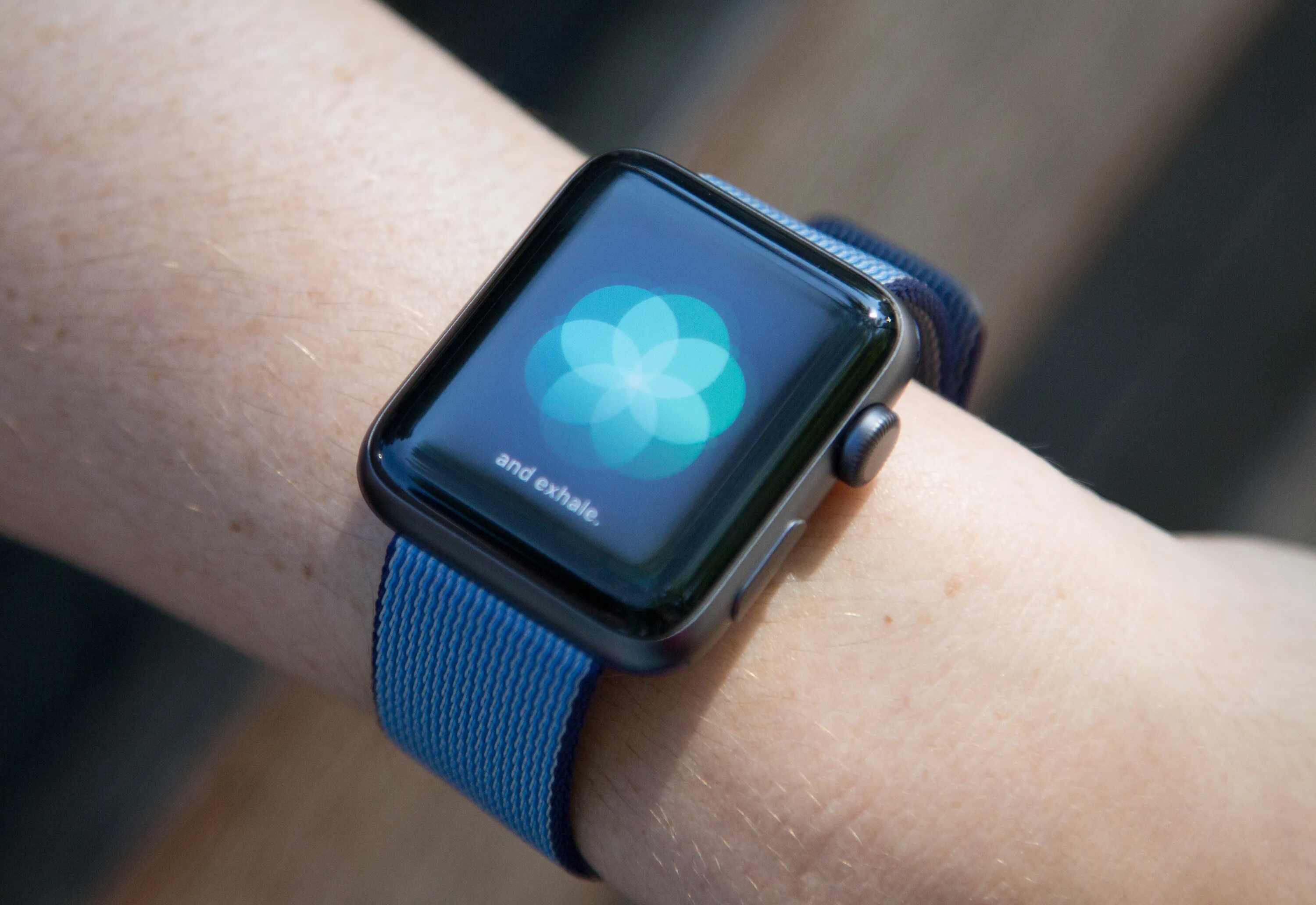 Storm blue apple watch