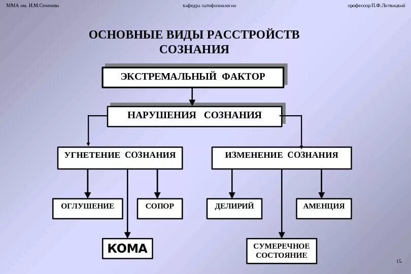Состояние сознания снижающие критичность человека к происходящему. Таблица нарушение сознания психология. основные виды расстройств сознания. формы нарушения сознания. продуктивные формы нарушения сознания.