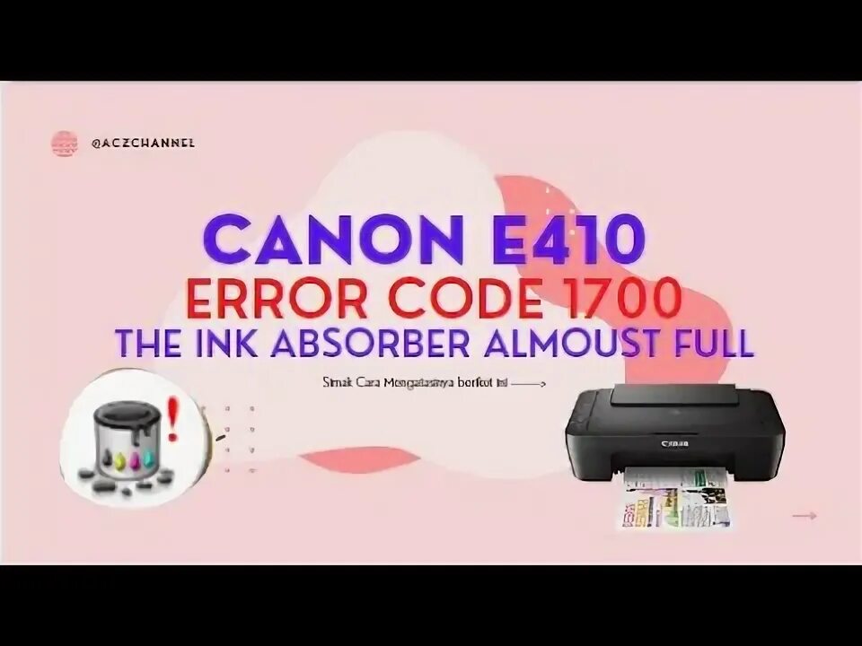 Canon Absorber is Full Error.