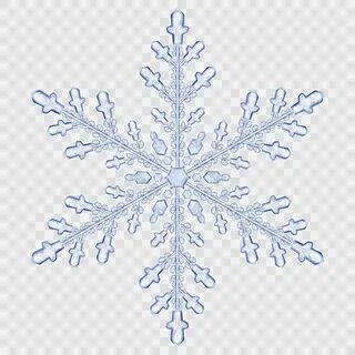 Белая снежинка на прозрачном фоне