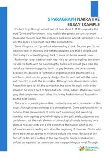 essay examples: narrative essay example.