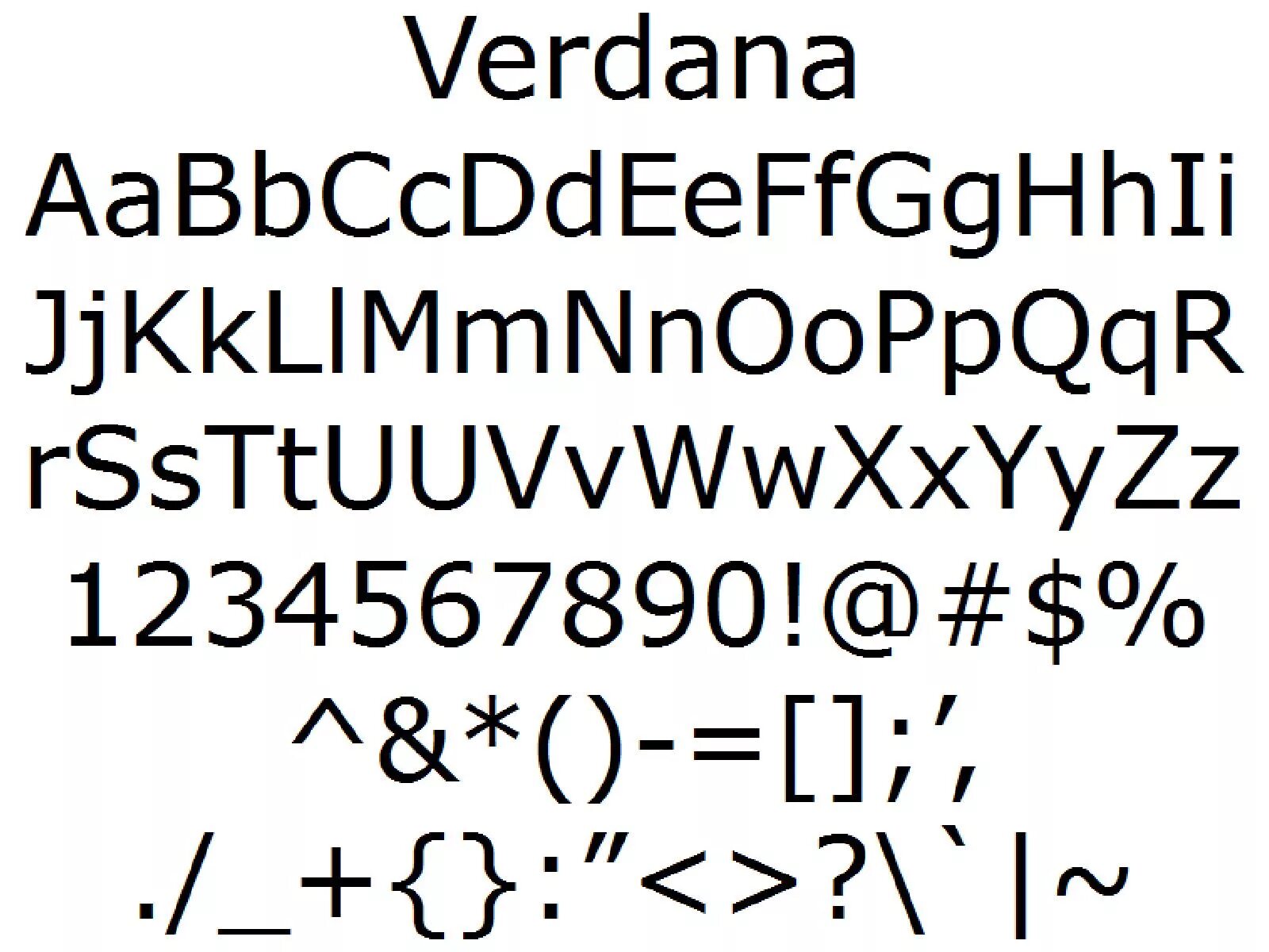 Verdana sans