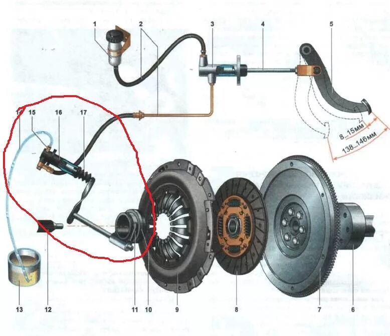 Как нажимать сцепление. Daewoo Nexia гидравлический привод сцепления. Привод сцепления Дэу Нексия 16 кл. Тормозная система Дэу Нексия 16 клапанов. Гидравлическая схема сцепления Daewoo Nexia.