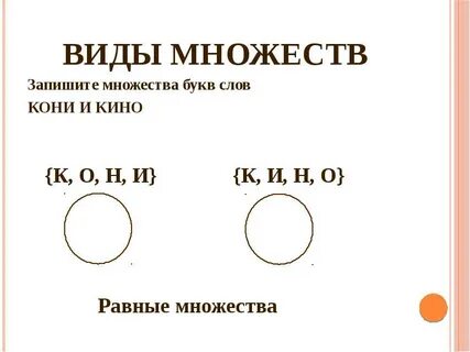 Привести пример множества и записать