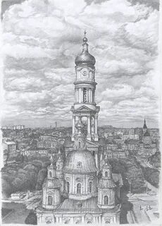 Колокольня рисунок