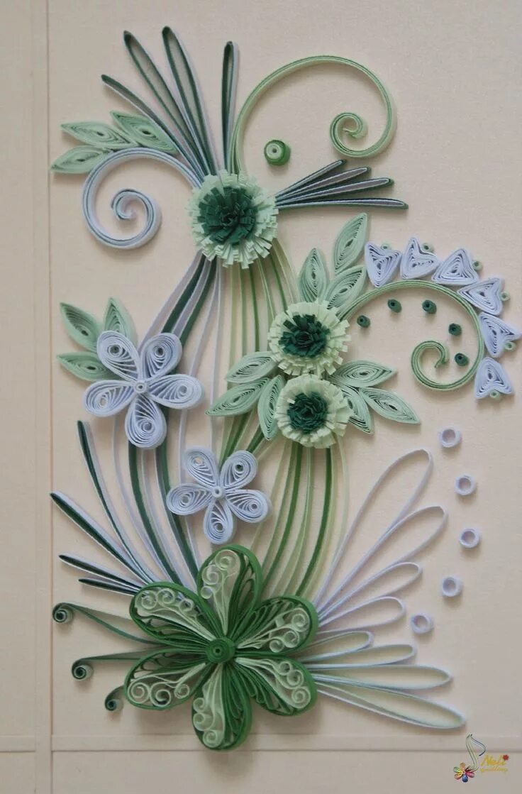 Quilling. Pink beehive flower.