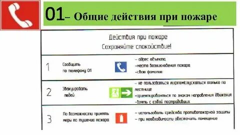 Тест действия при пожаре