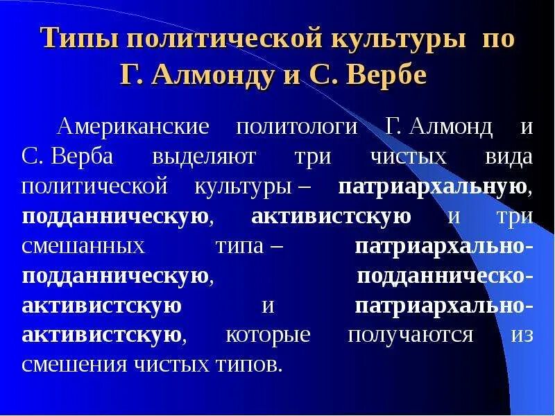 Подданнический тип культуры. Подданнический тип культуры