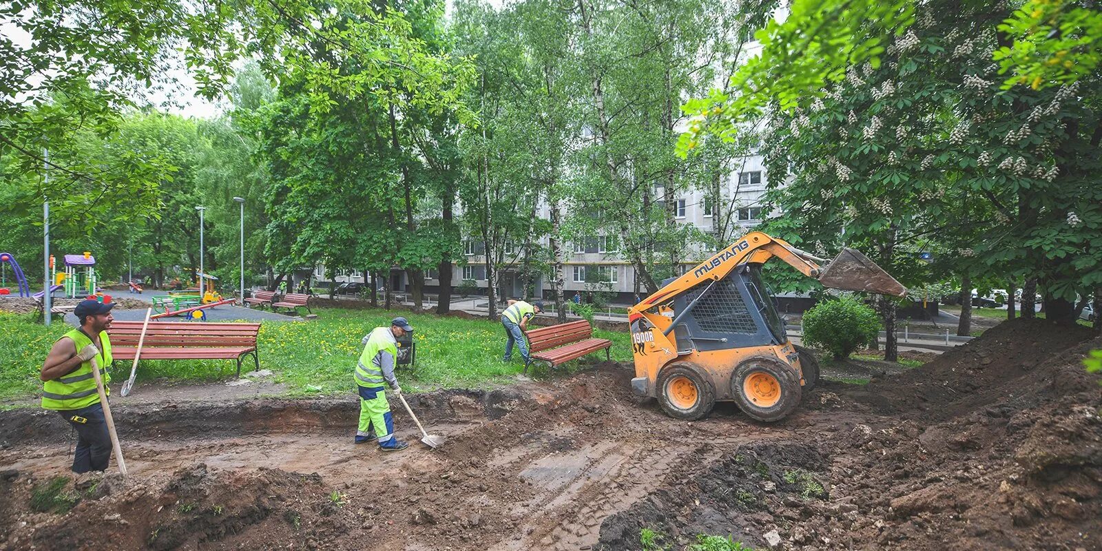 В ходе работ по благоустройству