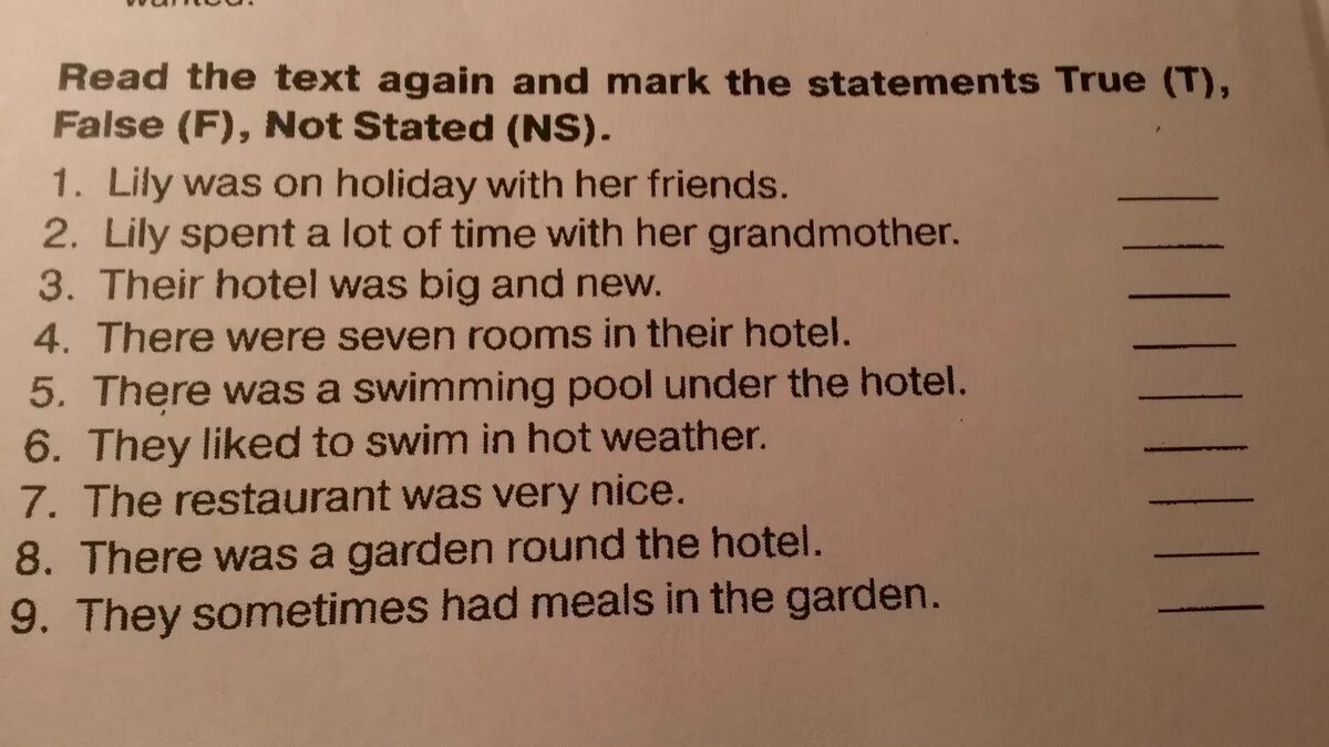 Say if the statements are true. True false задания. Was were true false. Задания на true false not stated. Read the text and Mark the Statements true t false f not stated NS ответы.