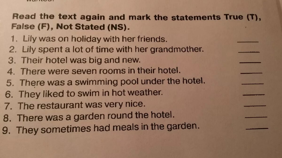 True false задания. Was were true false. Задания на true false not stated. Read the text and Mark the Statements true t false f not stated NS ответы. It s her again