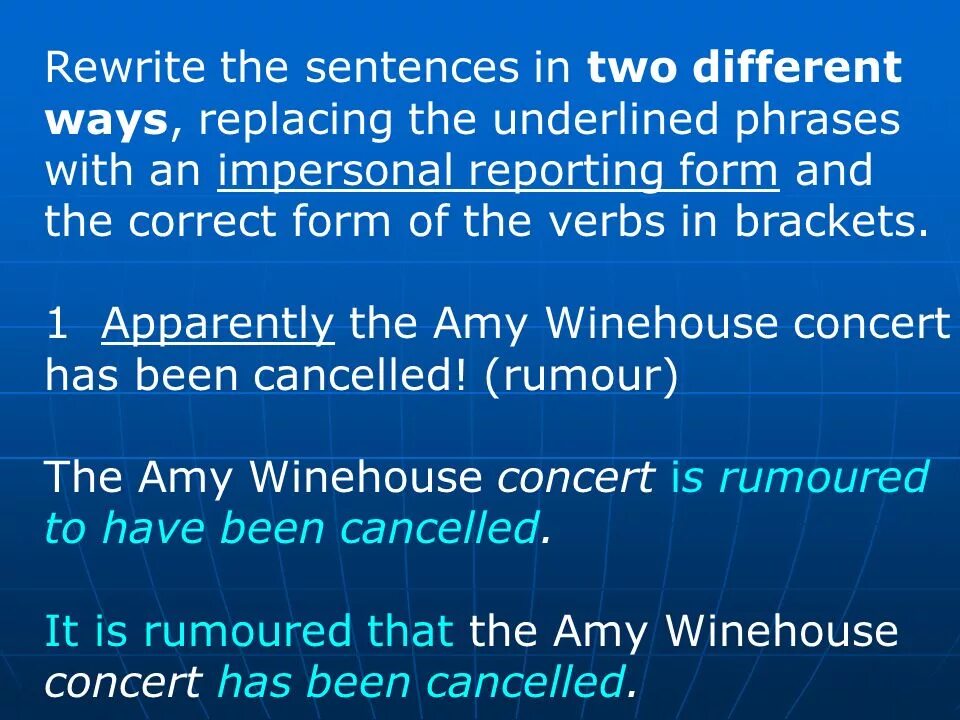 Rewrite sentences in passive form. Impersonal sentences. Impersonal Constructions в английском языке. Impersonal sentences правила. Impersonal verbs.