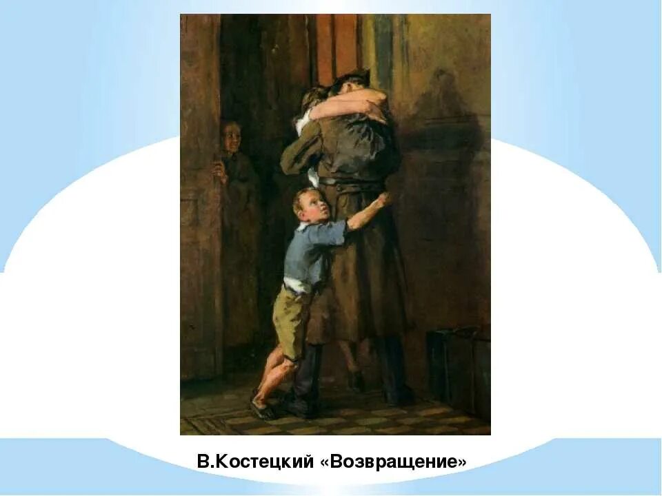 Костецкий Возвращение картина. "Возвращение" Владимира Костецкого (1947). В. Н. Костецкий «Возвращение». Возвращение домой рассказ