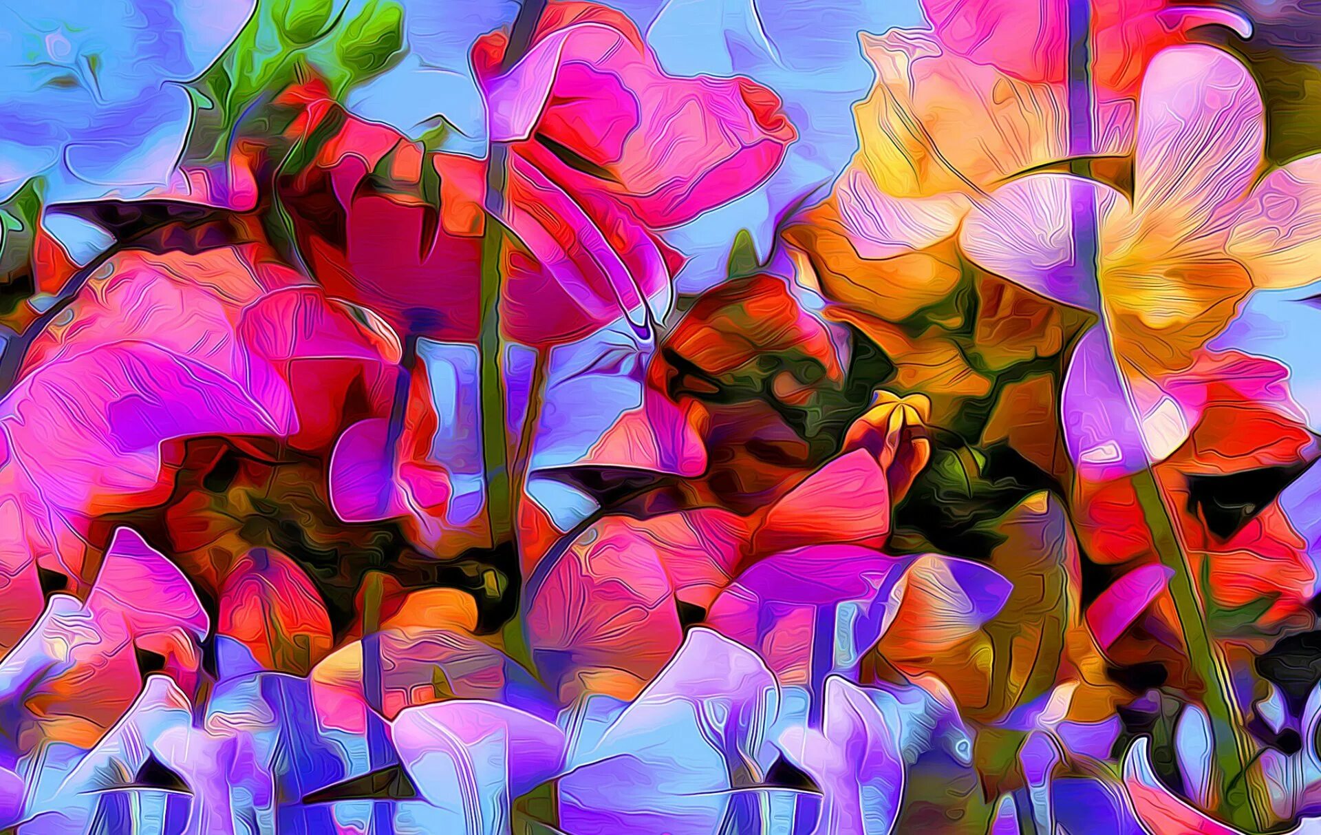 Яркие насыщенные оттенки. Яркие цветы. разноцветные цветы. цветы абстракция. красивые яркие цветы.