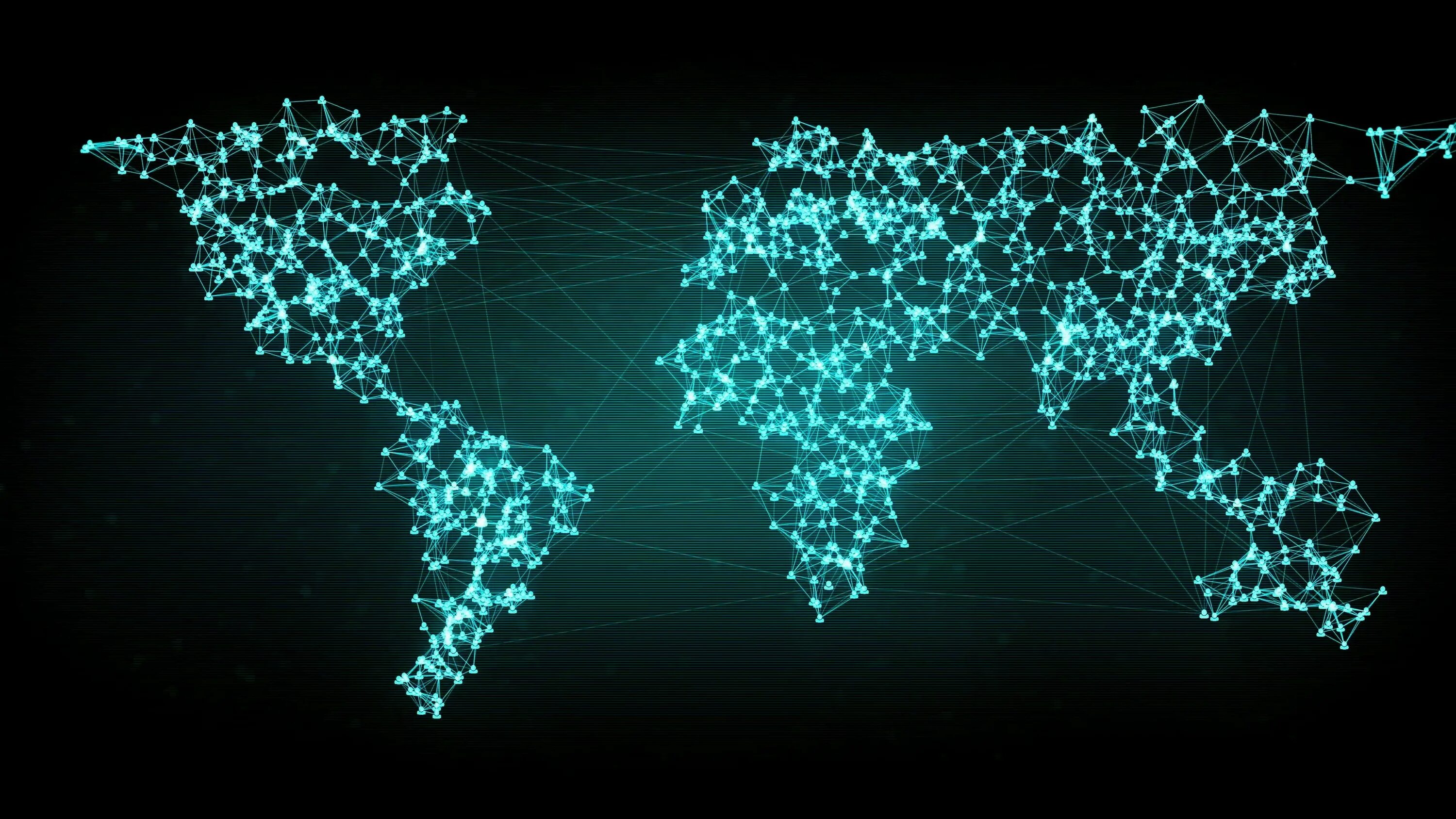 Трафик компьютерных сетей. Мировая компьютерная сеть. Всемирная сеть. Глобальная сеть. Темный фон нейросеть.