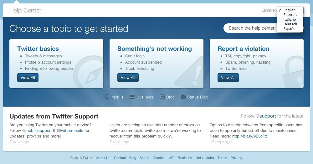 Help Center twitter. Твиттер 2010. Twitter English. Экран help Center.