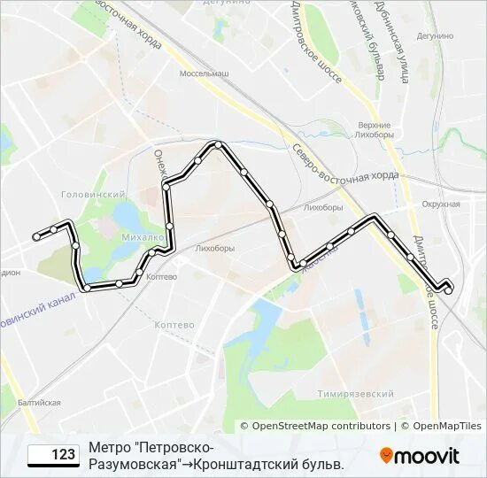 Расписание автобусов 123 от водного стадиона