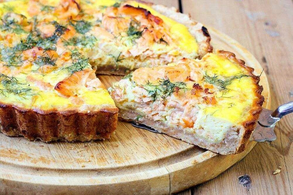 Киш рецепты начинки. КИШ Лорен (Quiche Lorraine). КИШ Лорен с лососем. КИШ Лорен с семгой. Французский пирог КИШ.