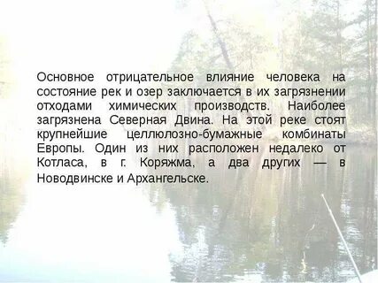 Влияние человека на реку