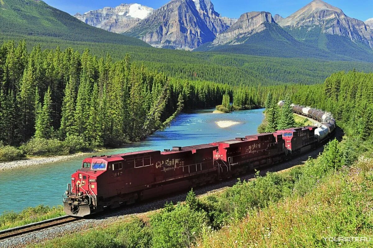 Канадская Тихоокеанская железная дорога. Канадиан Пасифик. Железная дорога, Канада, Пасифик.. Тепловозы Канады. Поезд можно считать