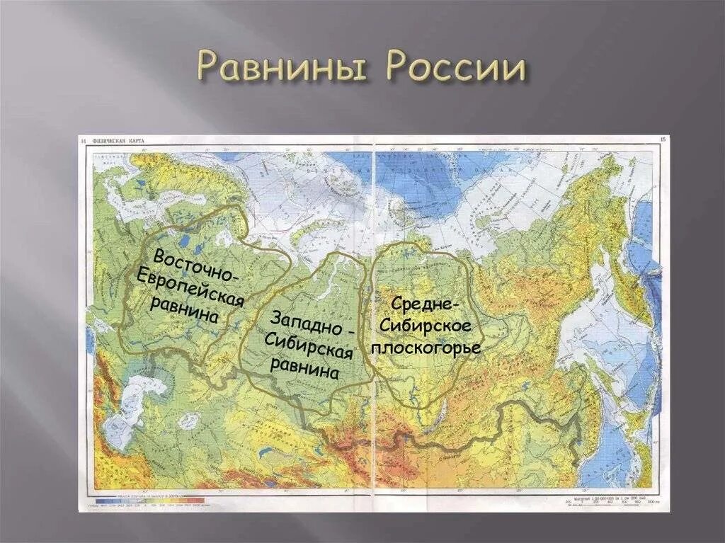 Равнины россии 5 класс