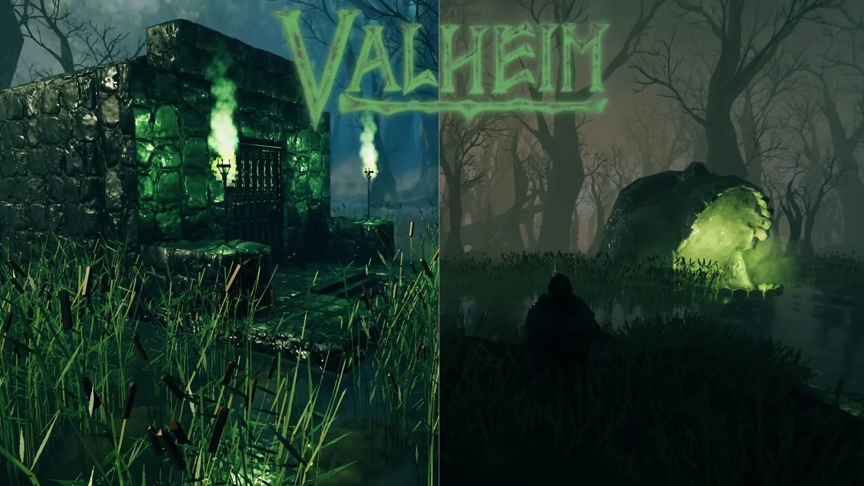 Valheim туманные. Valheim колодец на болотах. valheim биом болото. болотные земли valheim. valheim яма болото.