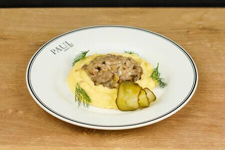 Бефстроганов с огурцами