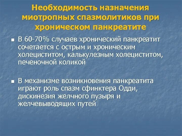 Спазмолитики для желчного пузыря