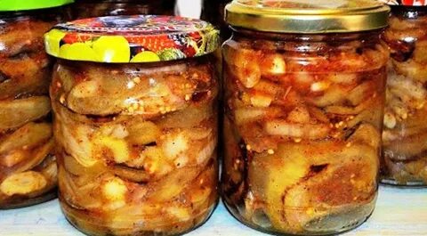 Баклажаны с приправой для шашлыка на зиму