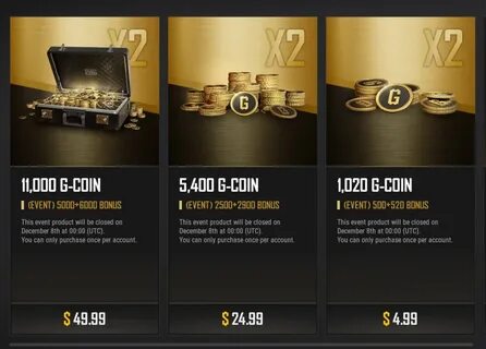 G coin pubg