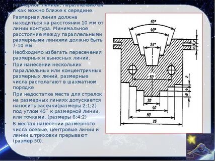 Расстояние между размерными линиями