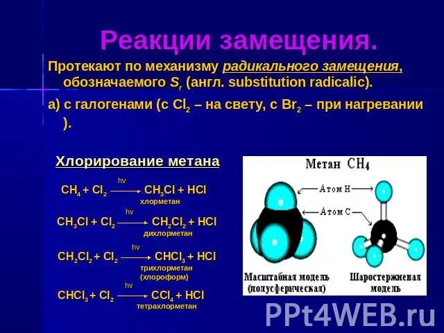 Метан реакция соединения. Механизм радикального замещения пропана. Механизм радикального замещения метана. Хлорирования метана реакция замещения. Механизм реакции радикального замещения.