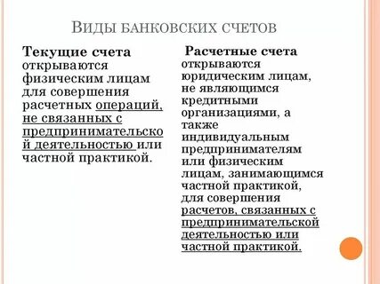 Текущий банковский счет физического лица