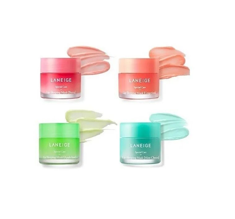 Laneige мини-набор для губ - Lip sleeping Mask Kit 4 items, 8г*4шт. Laneige Lip sleeping Mask Mini Kit. Laneige Special Care Lip sleeping Mask(3ml-Mini). Laneige Lip sleeping Mask 20g. Маска бальзам для губ