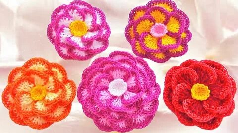 Como hacer flores a crochet grandes