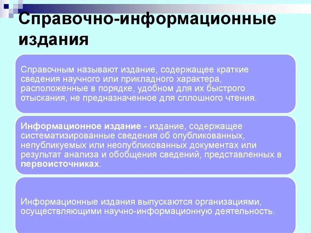 Справочно информационные издания