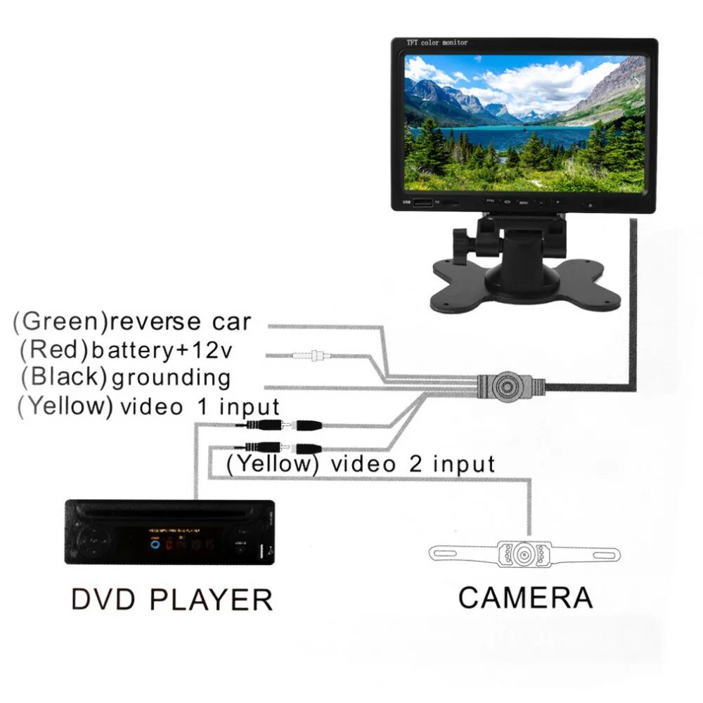 Монитор tft color. Монитор tft color monitor схема подключения. штекера для монитора tft color. tft color monitor распиновка разъема.