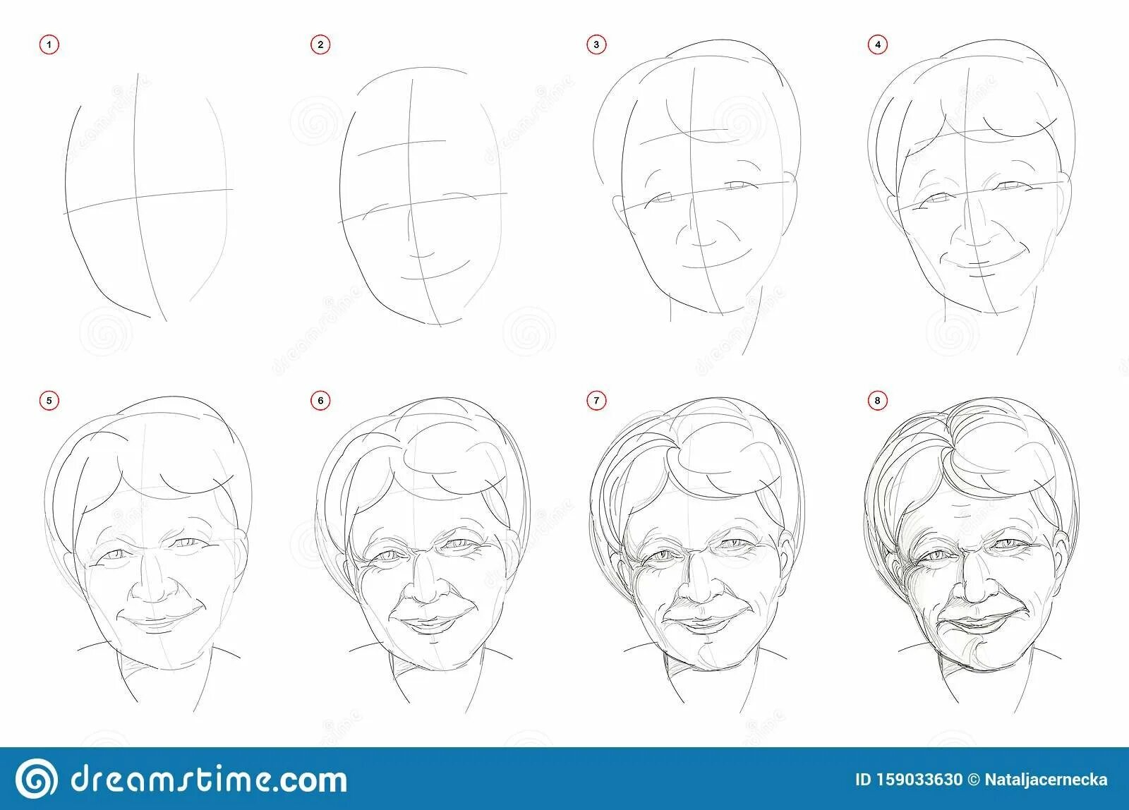 Бабушку поэтапно. Рисование портрета. Этапы рисования портрета. Портрет человека карандашом для начинающих. Лицо для рисования.