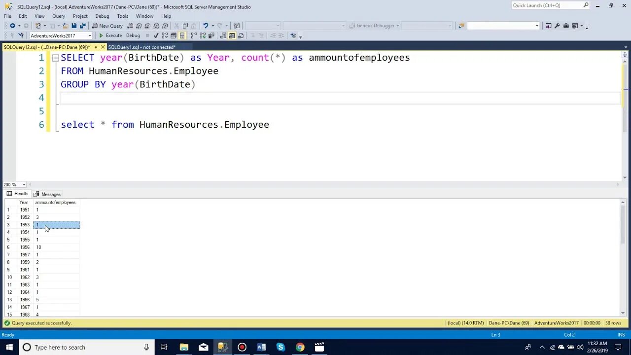 Query asp