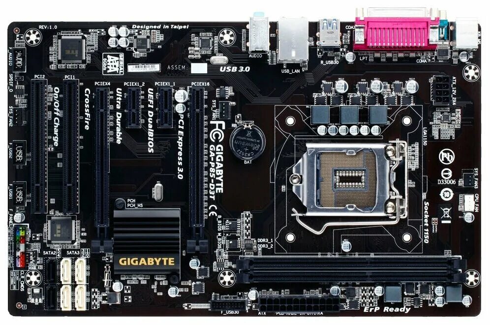 Материнская плата Gigabyte p85-d3. Ga-p85-d3 Rev 1.0. Ga p85 d3 Rev 2. Ga-p85-d3 (Rev. 1.X) разъемы. Сборка материнской платы gigabyte