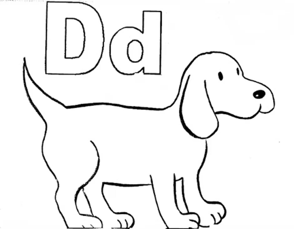 Как называется буква собака. Английские буквы для раскрашивания. Английский алфавит буква d. Буквы алфавита для детей раскраска. Раскраска на английском для детей.