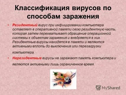 Вирусы по способу заражения