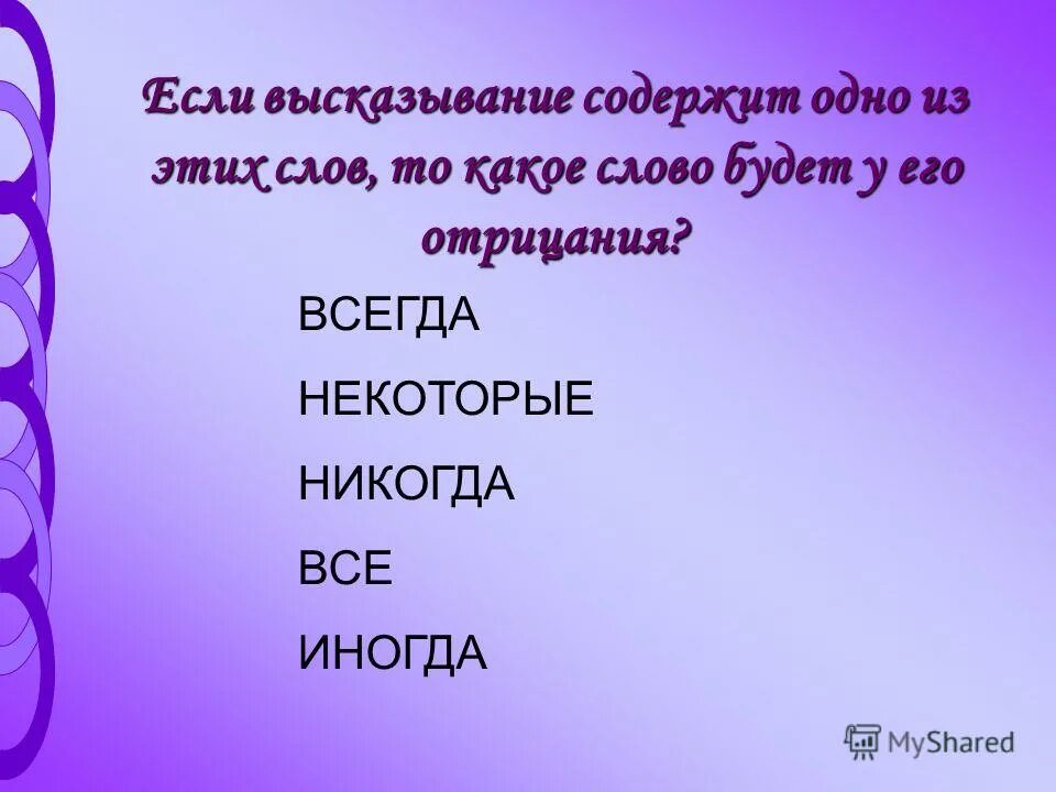 Высказывание содержит. Высказывание содержит