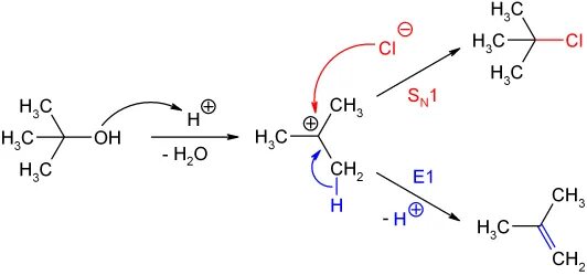 Sn hcl. Бутанол-2+HCL механизм реакции. Третичный бутанол.