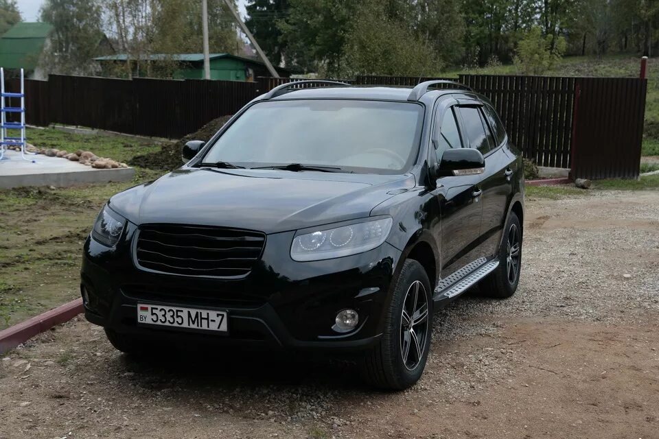 Hyundai Santa Fe 2008 черный. Хендай Санта Фе 2011 черный. Hyundai Santa Fe (2g). Hyundai Santa Fe Tuning 2010. Тюнинг санта фе 2