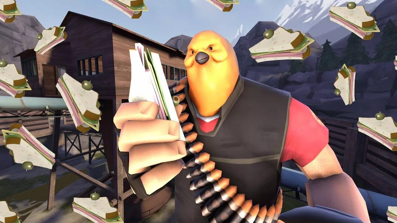 Heavy bird. Путис хеви. Путис птичка tf2. Путис Team Fortress. Путис хеви тф2.