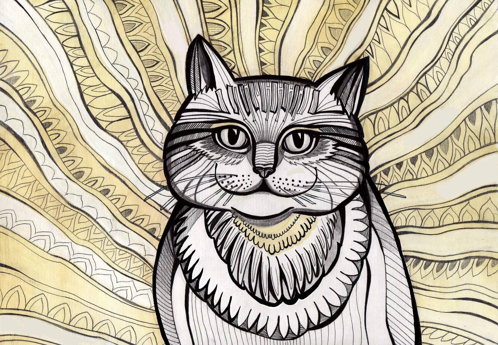 кот графика. кот рисунок графика. кот тушью. стилизованный кот. кот рисунок графика.